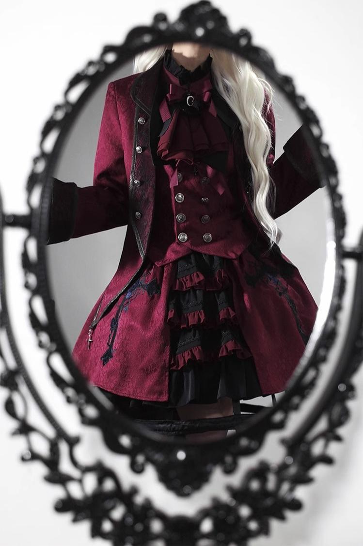 CastleToo - Evil Twins - Ouji Lolita Vest Shorts Skirt Set