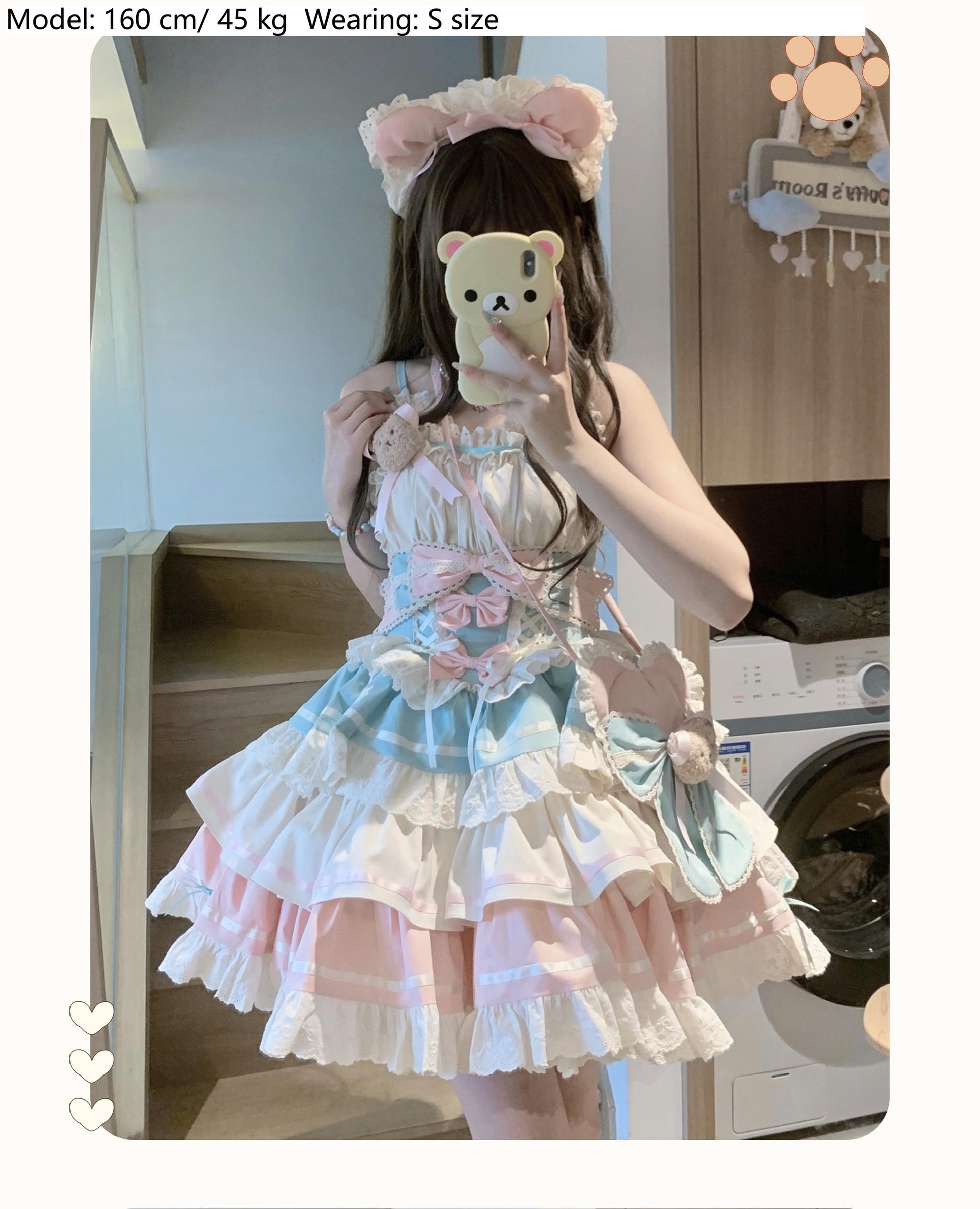 Platycodon House - First Love Bear - Sweet Lolita JSK Dress Idol Lolita Puffy Dress
