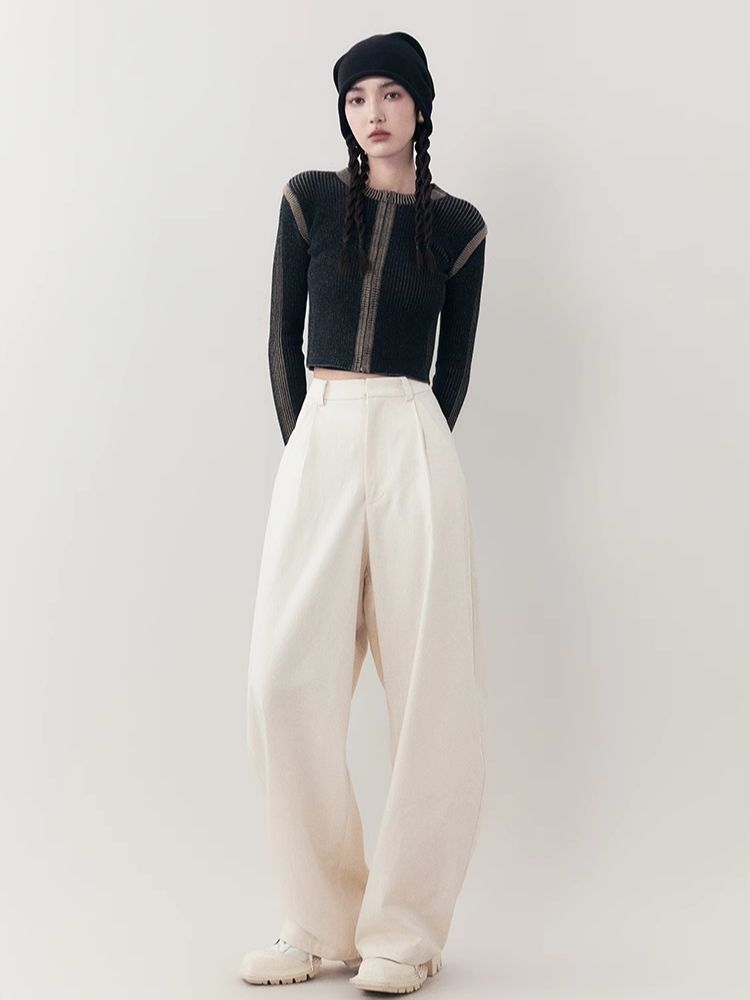 Loose Lazy Cocoon Straight Wide Leg Casual Pants【s0000006391】