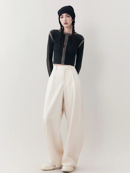 Loose Lazy Cocoon Straight Wide Leg Casual Pants【s0000006391】