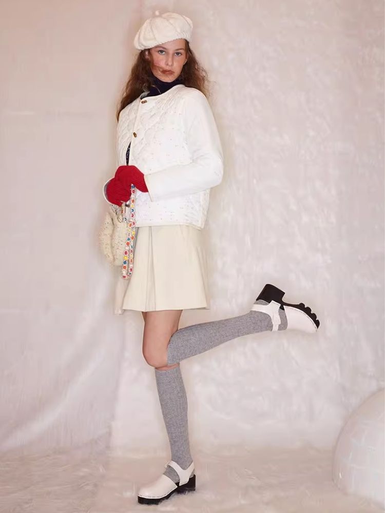 Floral Heart Quilted Cotton Jacket【s0000005932】