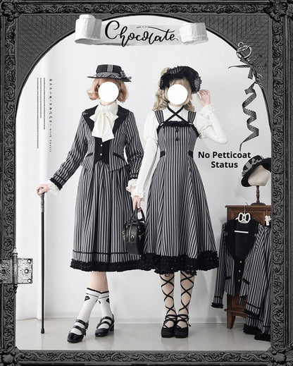 Miss Point - Classic Lolita JSK Customized Stripe Lolita Dress