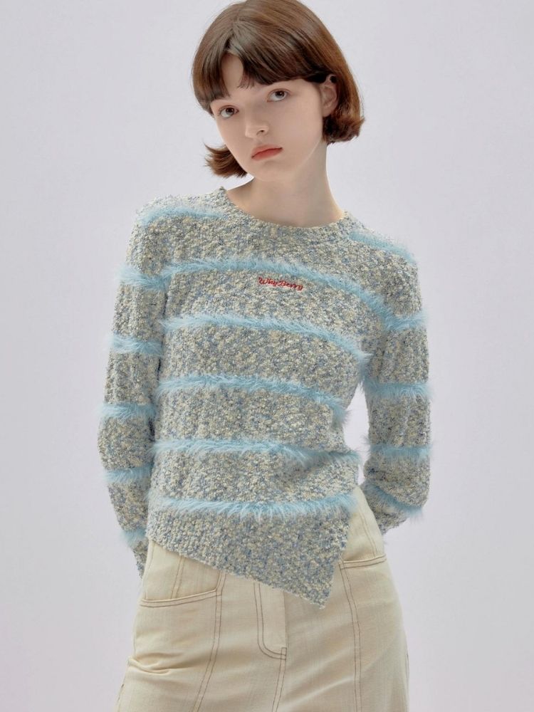 Contrast Color Knitted Sweater【s0000003360】