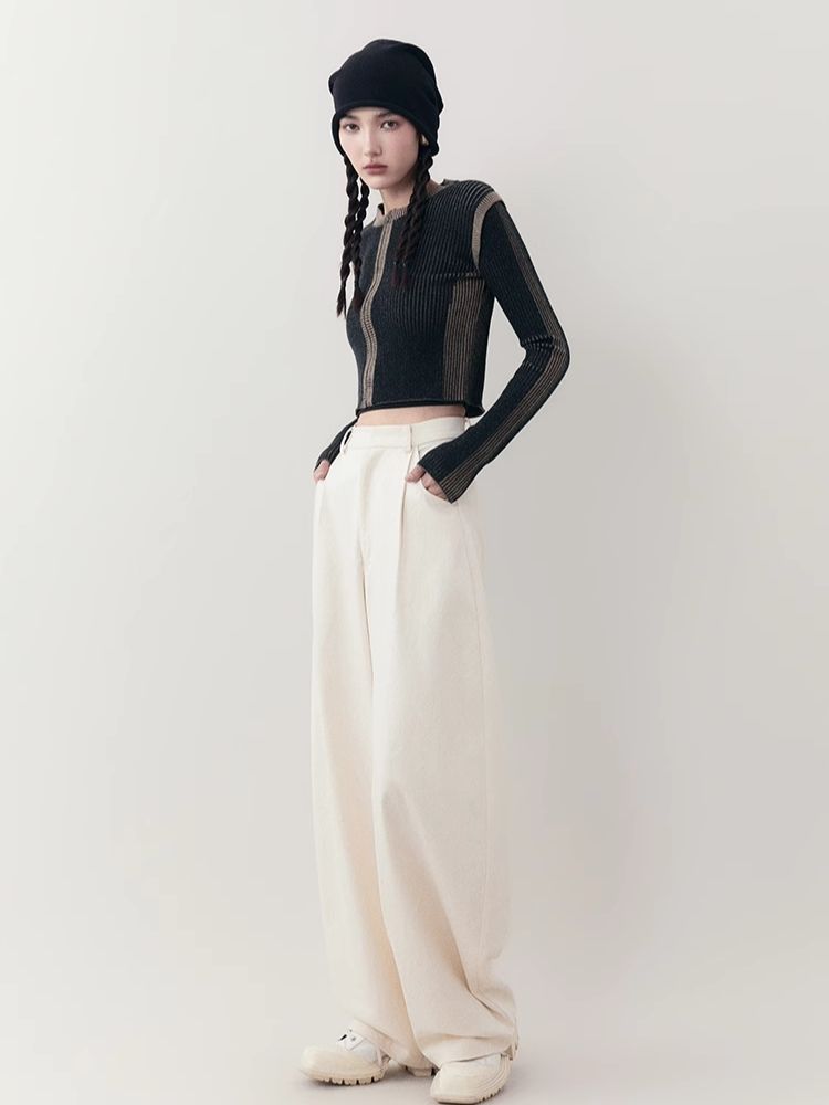 Loose Lazy Cocoon Straight Wide Leg Casual Pants【s0000006391】