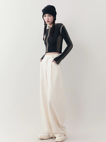 Loose Lazy Cocoon Straight Wide Leg Casual Pants【s0000006391】