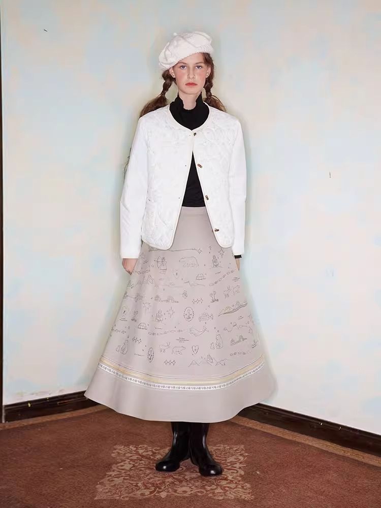 Floral Heart Quilted Cotton Jacket【s0000005932】