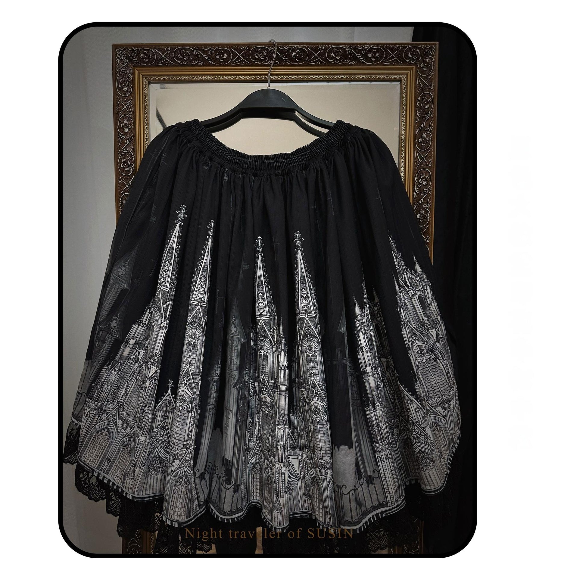 Susin Lolita - Night Traveler - Gothic Lolita Skirt Long Coat Long-Sleeved Shirt and Bustier