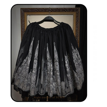 Susin Lolita - Night Traveler - Gothic Lolita Skirt Long Coat Long-Sleeved Shirt and Bustier