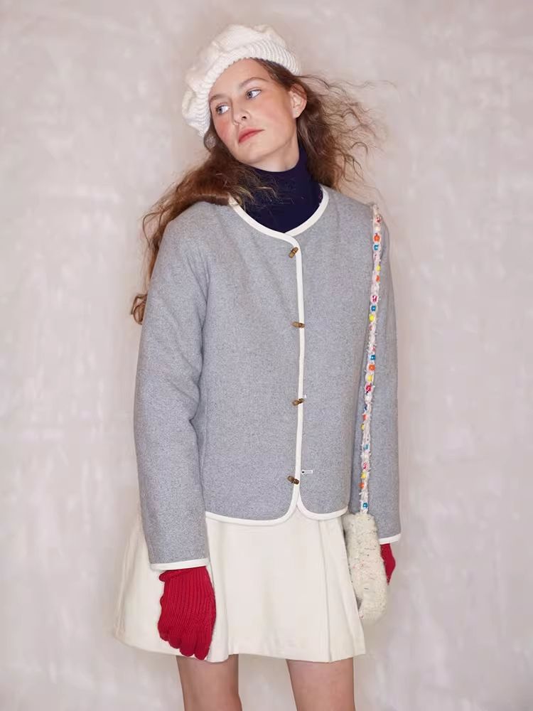 Floral Heart Quilted Cotton Jacket【s0000005932】