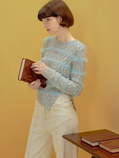 Contrast Color Knitted Sweater【s0000003360】