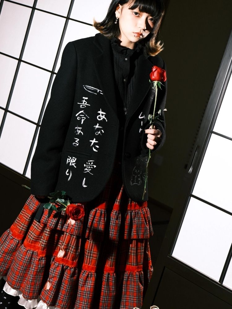 Black Wool Suit Jacket【s0000003618】