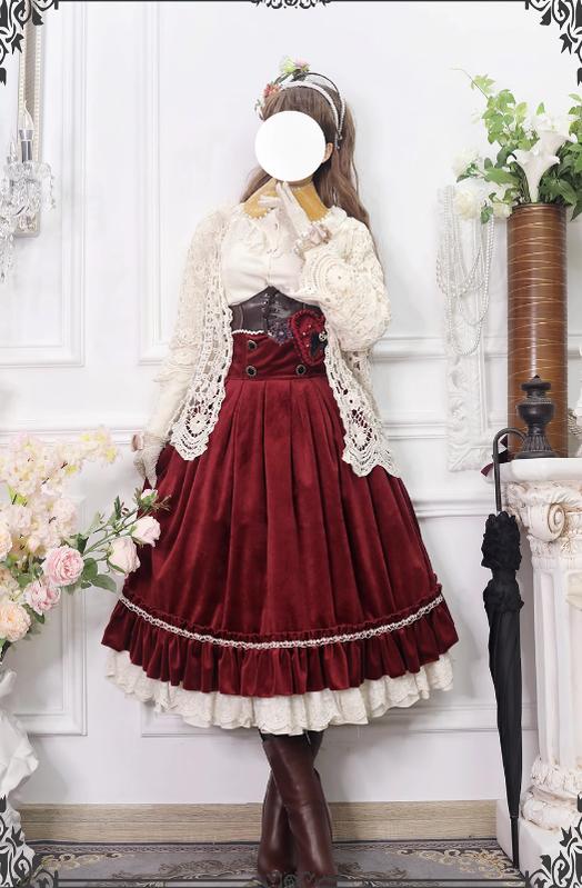 Miss Point - Rose Doll - Elegant Lolita Skirt High Waist Fishbone SK