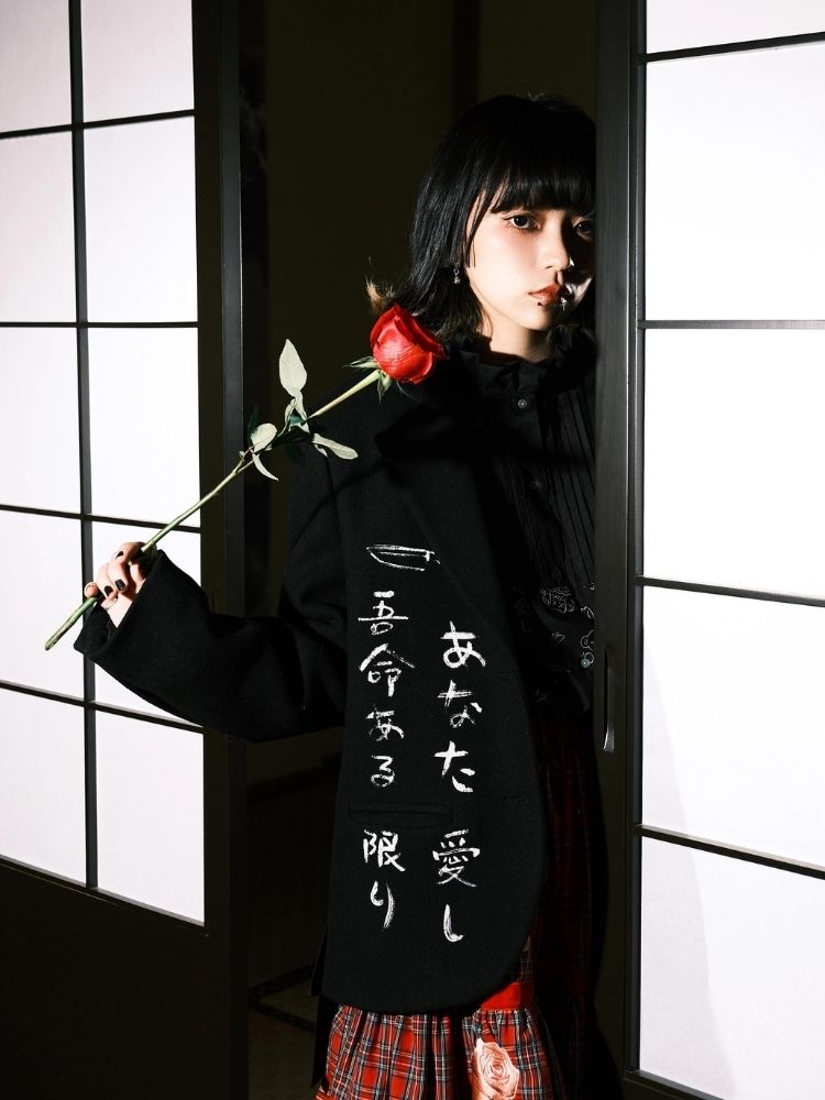 Black Wool Suit Jacket【s0000003618】