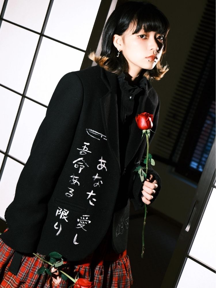 Black Wool Suit Jacket【s0000003618】