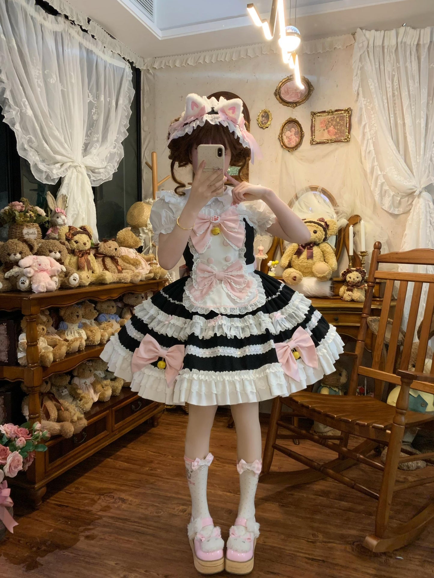 Sugar Girl - MeowRin SweetMaid - Sweet Lolita JSK, Adjustable Straps