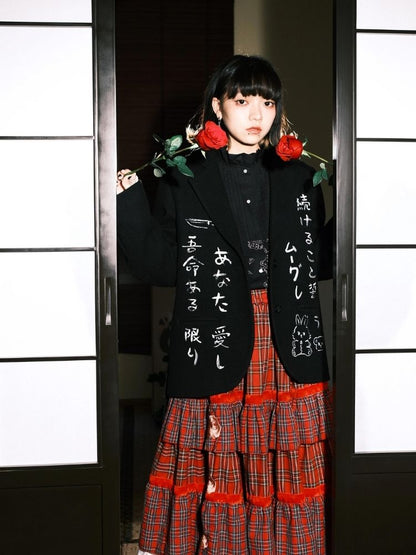 Black Wool Suit Jacket【s0000003618】