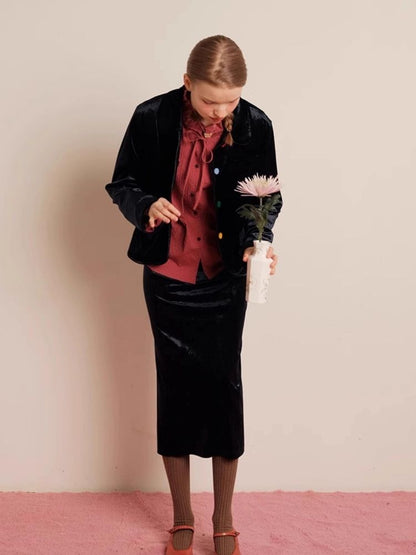 Textured Blush Plum Long Sleeve Shirt【s0000006464】