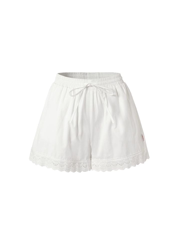 White Lace Shorts【s0000007054】