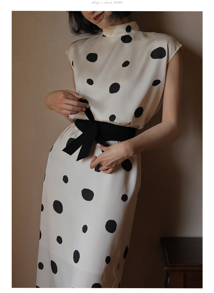 Countess Polka Dot Ecru Dress