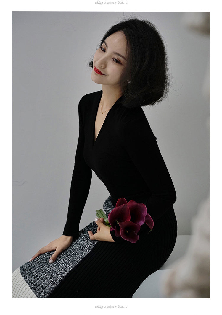 lady's slim wool knit