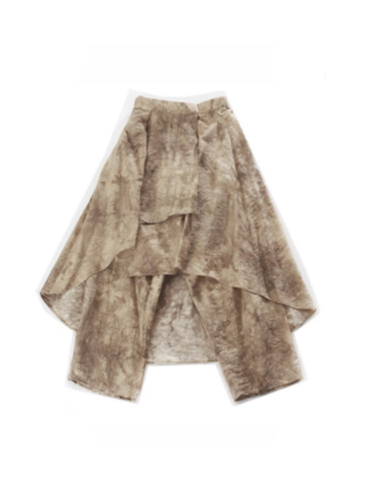 Jacquard Retro Chinese Style Loose Shirt & Pants Skirt Set Up【s0000002978】