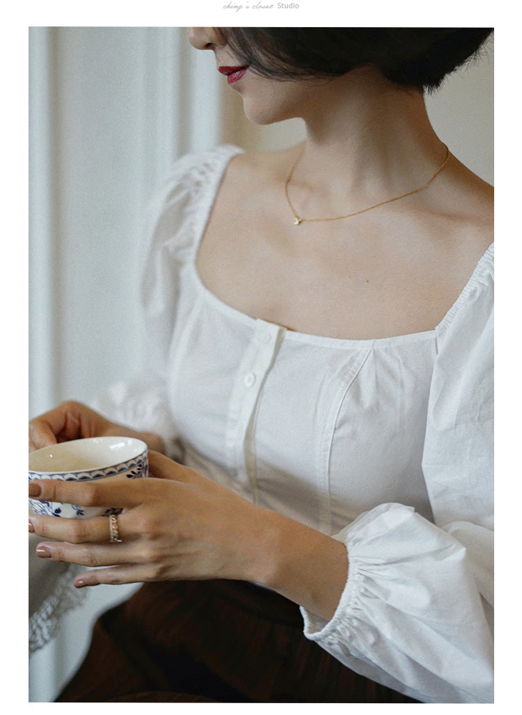 Lady White Vintage Blouse