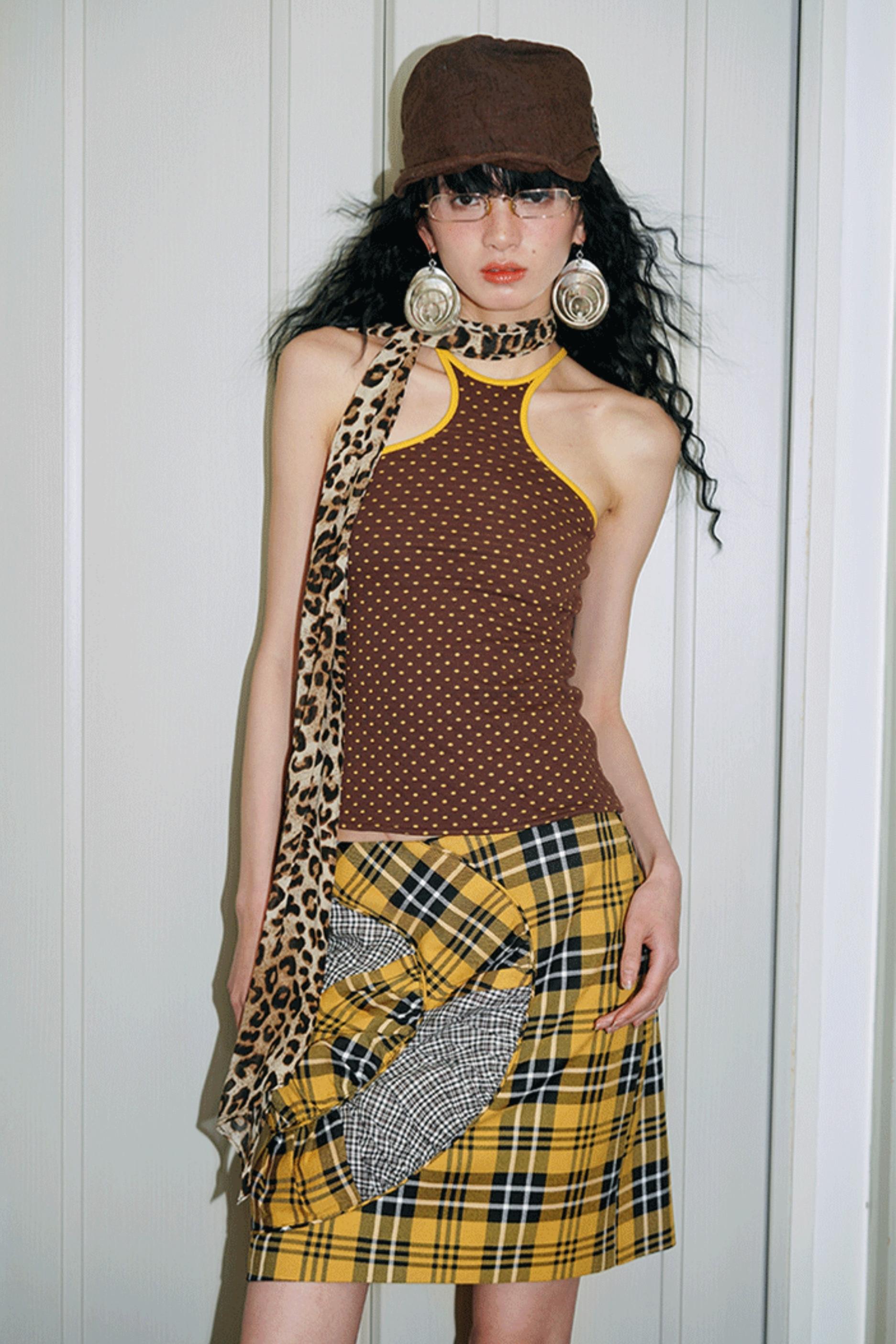 Twisted Retro Crop Skirt