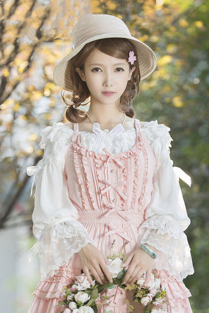 Boguta - Heidi Series - Classic Lace Puff Sleeves Blouse