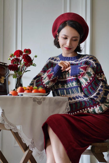 Nordic Retro Fair Isle Knit