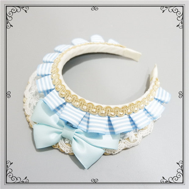 Foxcherry-Sweet Lolita Striped Maid Headdress Multicolors