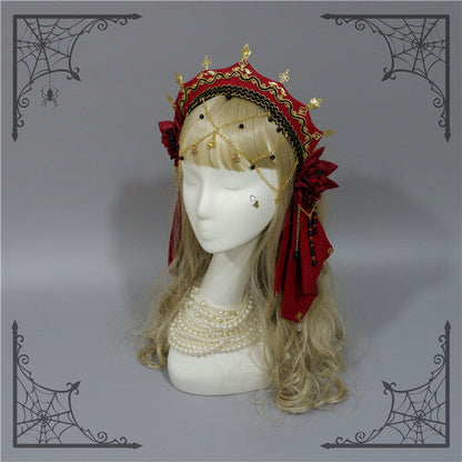 Foxcherry-Palace Retro Gorgeous Lolita headdress Multicolors