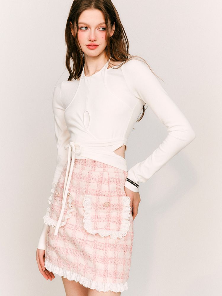 Hanging Neck Knitted Top【s0000001646】