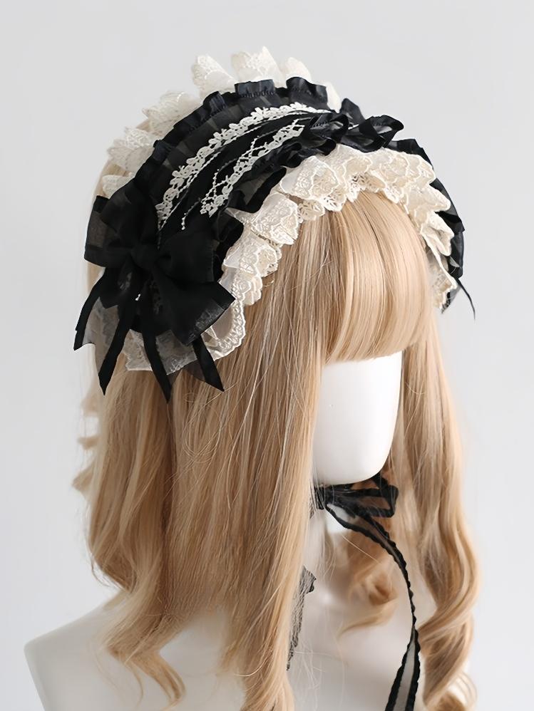 Xiaogui - Maid Lolita Hairband Doll Lolita Cuffs and Top Hat