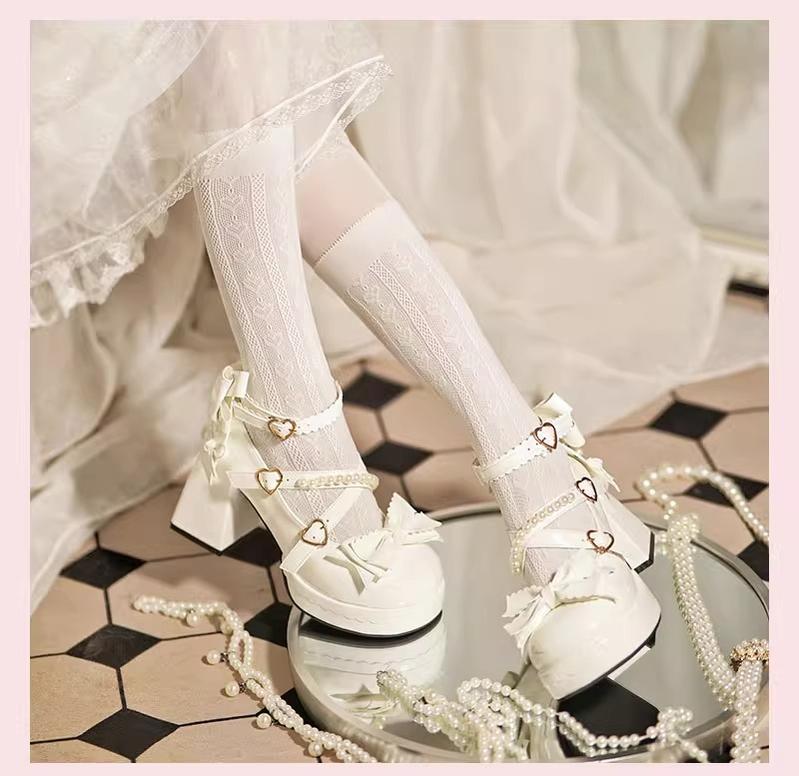 Witch's Night - Crush Complex - Sweet Lolita Heel Shoes, Pearls & Bows