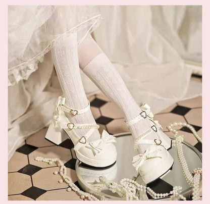 Witch's Night - Crush Complex - Sweet Lolita Heel Shoes, Pearls & Bows