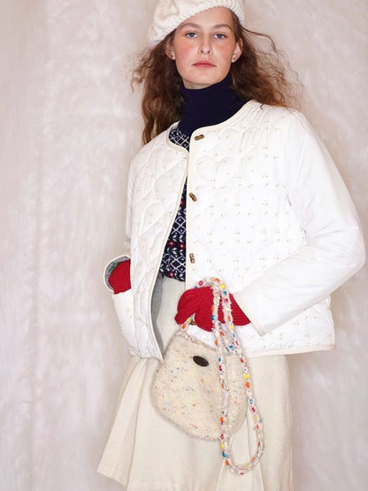 Floral Heart Quilted Cotton Jacket【s0000005932】