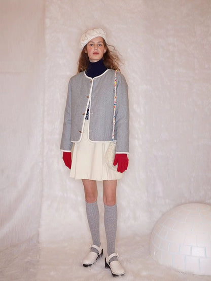 Floral Heart Quilted Cotton Jacket【s0000005932】