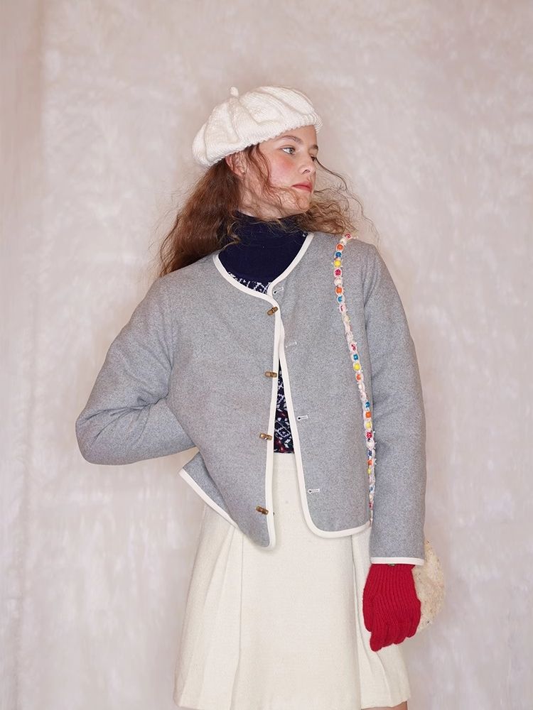 Floral Heart Quilted Cotton Jacket【s0000005932】