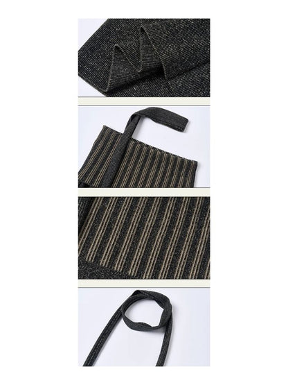 One-shoulder lapel knit sweater【s0000006392】