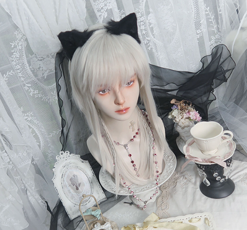 PippiPalace - Shikigami - Silver Gray Ancient Crown Wig
