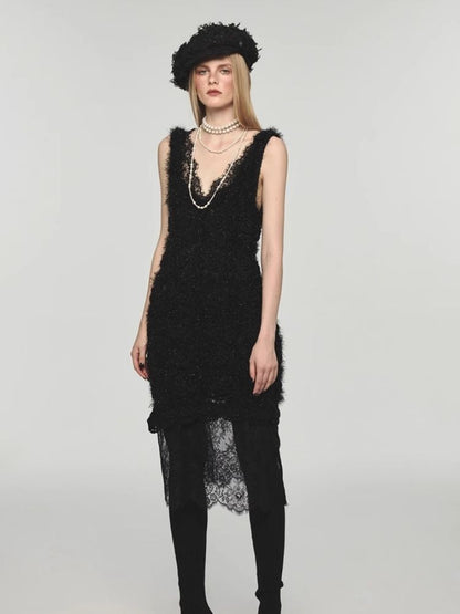 V-neck suspender dress【s0000004154】