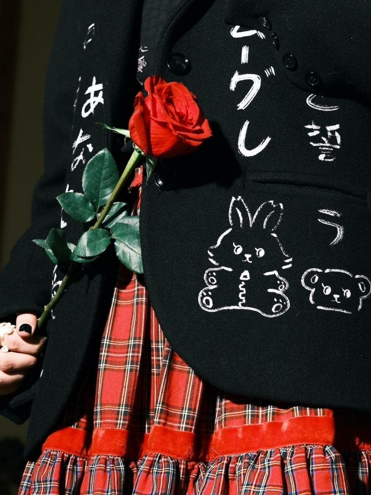 Black Wool Suit Jacket【s0000003618】