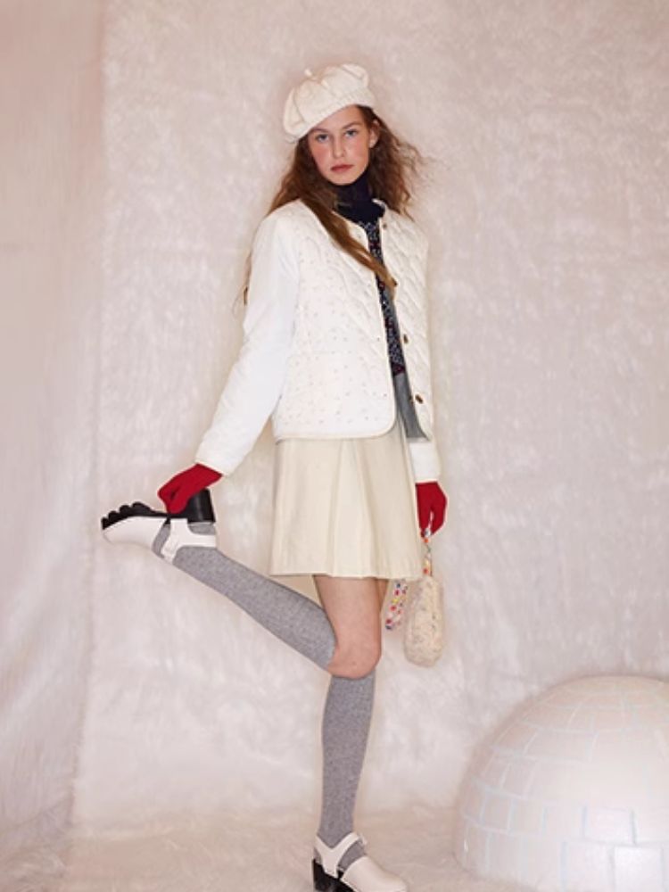 Floral Heart Quilted Cotton Jacket【s0000005932】