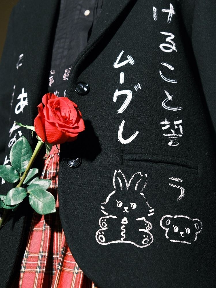 Black Wool Suit Jacket【s0000003618】