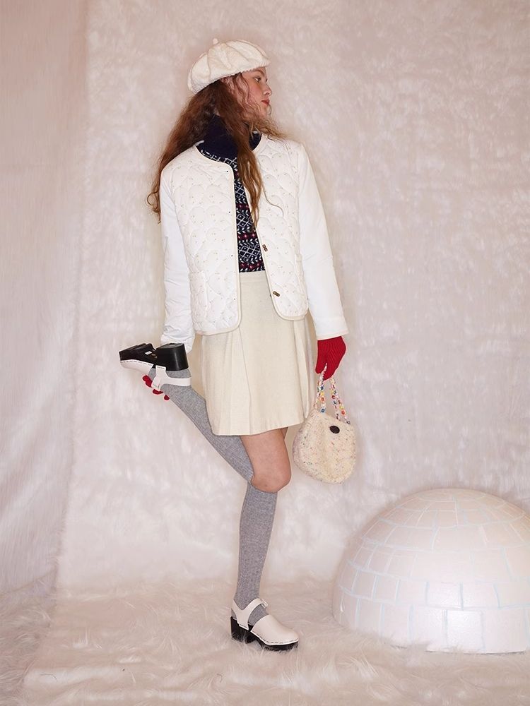 Floral Heart Quilted Cotton Jacket【s0000005932】