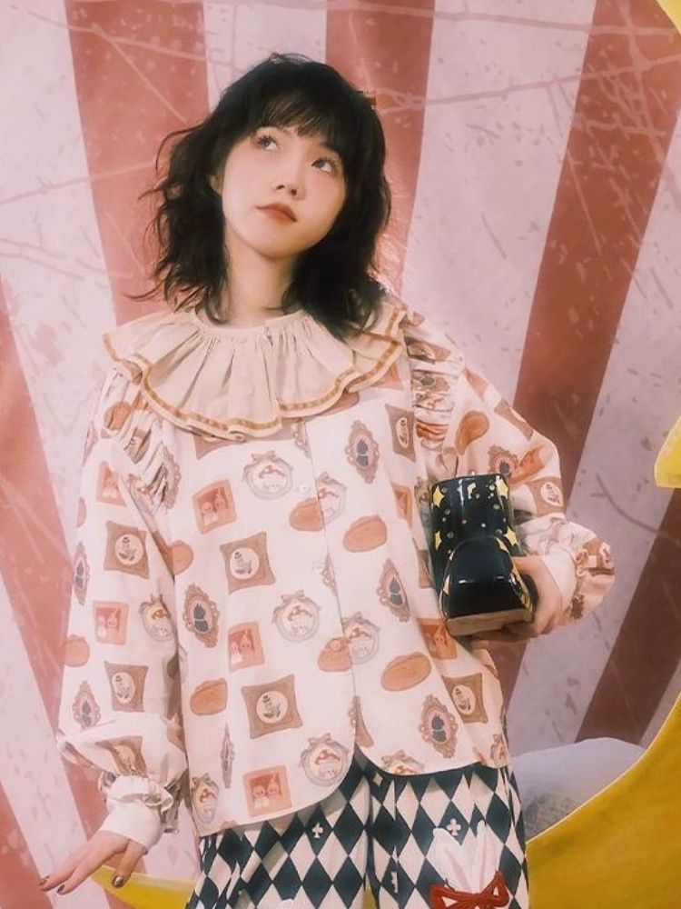 Lace collar shirt【s0000003607】