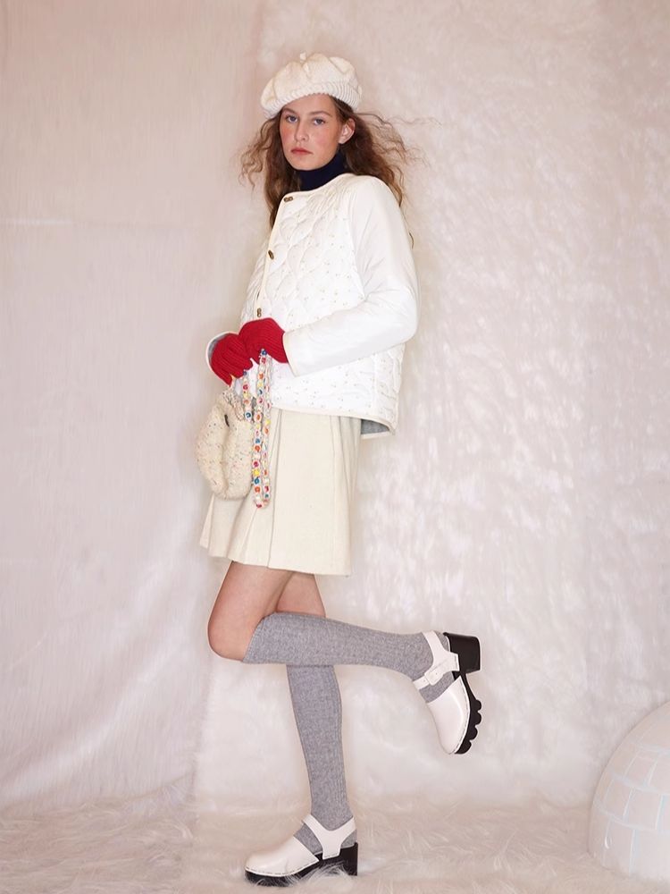 Floral Heart Quilted Cotton Jacket【s0000005932】