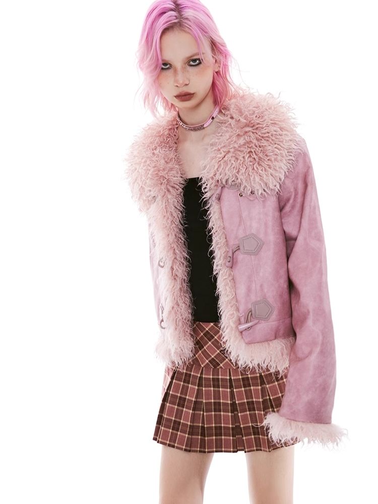 Retro plaid bustier pleated skirt【s0000004960】