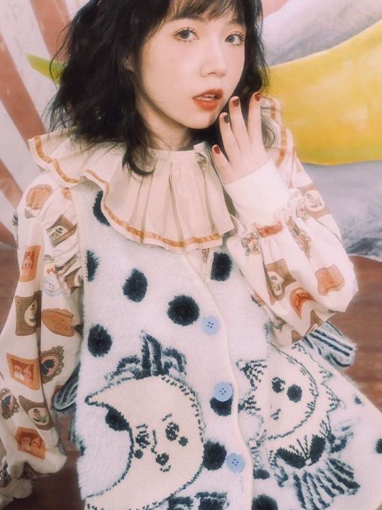 Lace collar shirt【s0000003607】