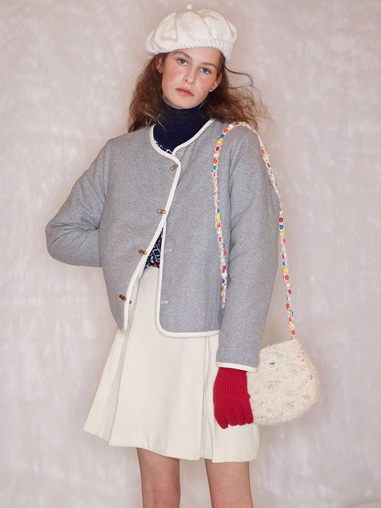 Floral Heart Quilted Cotton Jacket【s0000005932】